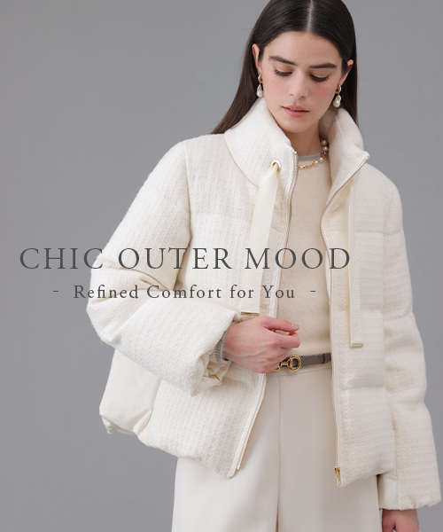 【CHIC OUTER MOOD】 上質アウターで、冬のスタイルをアップデート。