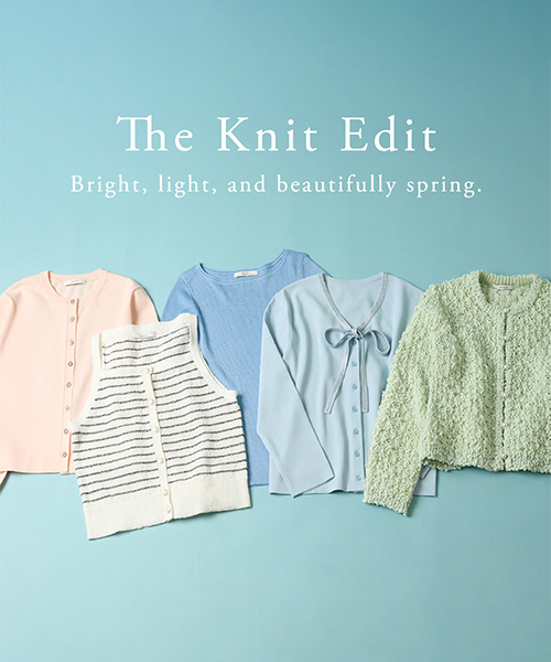 【KNIT】装いを軽やかにする、柔らかな春色ニット。