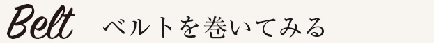 ベルトを巻いてみる