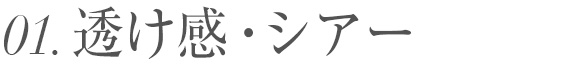 透け感・シアー＆シースルー