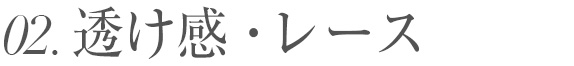 透け感・レース
