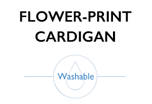 FLOWER-PRINT CARDIGAN