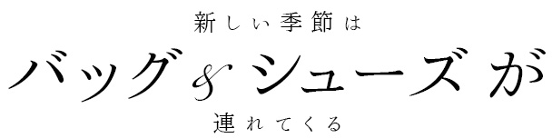 新しい季節は バッグ&シューズが連れてくる