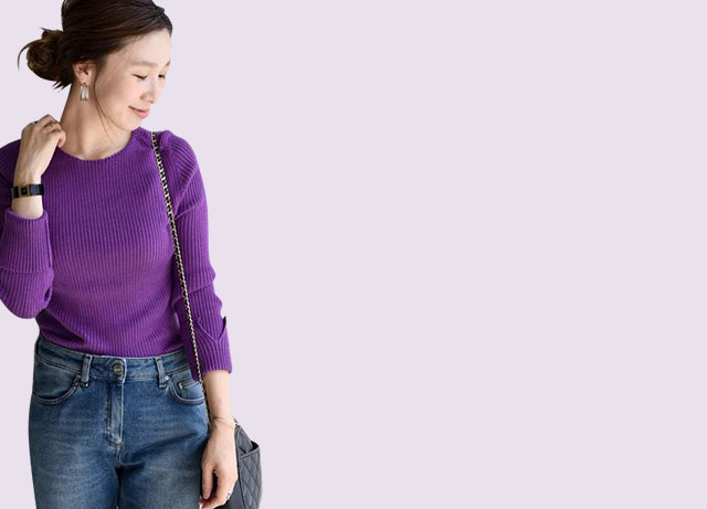 注目色「パープル」をまず1点！