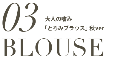 大人の嗜み「とろみブラウス」秋ver