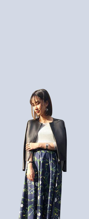 LEATHER JACKET 大人女性にはノーカラーがイチオシ「レザージャケット」
