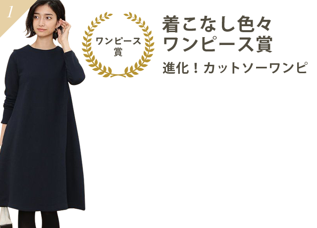 着こなし色々ワンピース賞 進化！カットソーワンピ