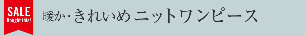 暖か・きれいめニットワンピース