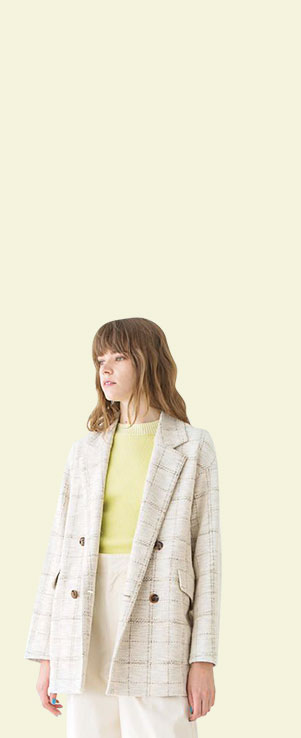 チェック柄アウター1枚で決まる、華やかさに注目！