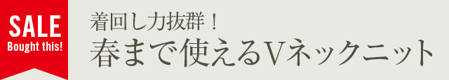 着回し力抜群！春まで使えるVネックニット