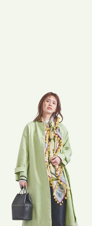 「ノーカラーコート」キレイ色で春っぽく軽やかに。