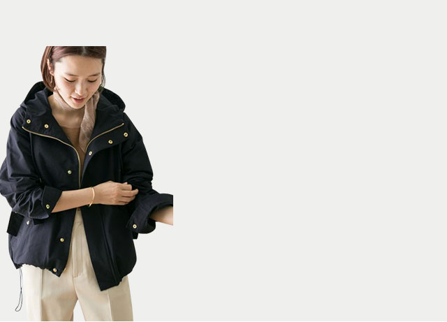 「フーデッドブルゾン」きれいめコーデに程よい抜け感