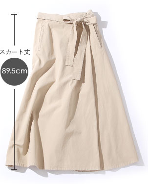 ワンピース着丈89.5cm