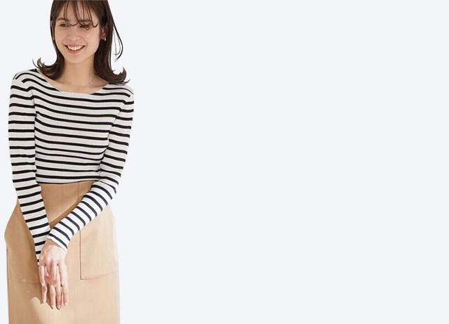 「リブニット」着回し抜群のミニマルデザイン。