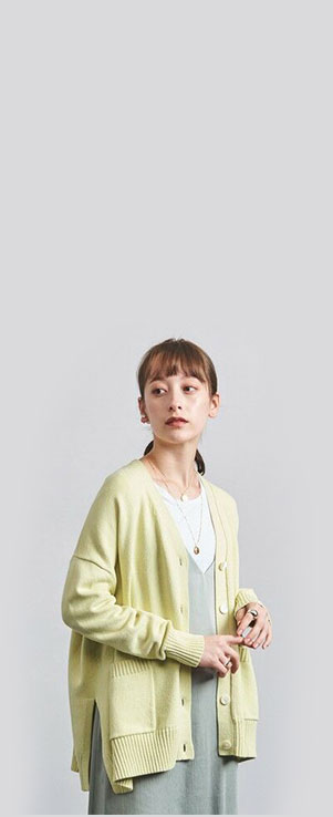 「ビッグカーディガン」好感度も今っぽさも叶う