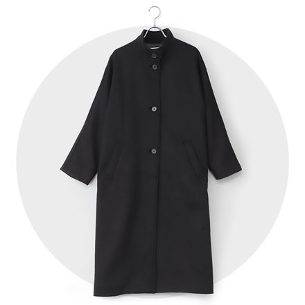 スタンド カラー ラグラン ロング コート