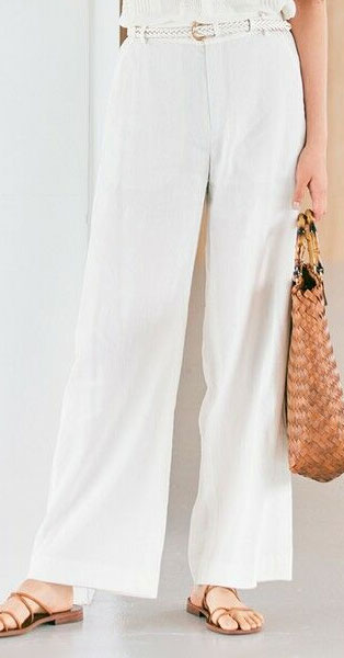 23区のリネンワイドパンツ