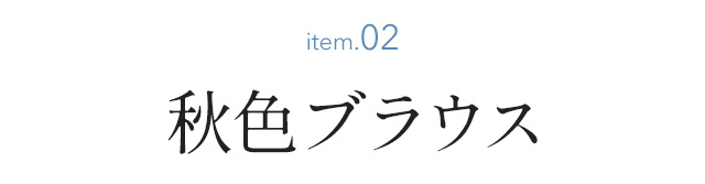 秋色ブラウス
