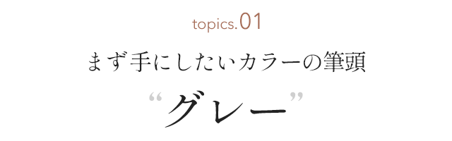 まず手にしたいカラーの筆頭 グレー