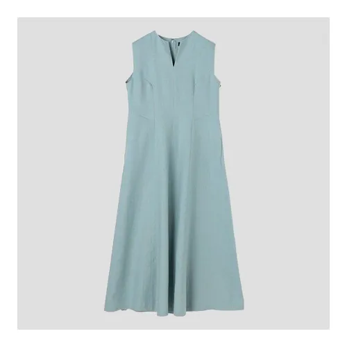 TOMORROWLAND キーネックフレアワンピース