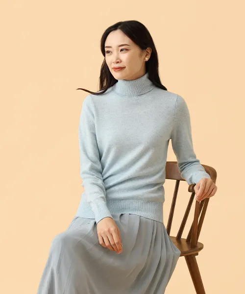 タカシマヤ カシミヤコレクション」より、Sサイズ〜3Lサイズまでの5