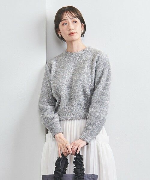 UNITED ARROWS グリッターラメ クルーネック ニット