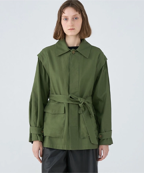 TOMORROWLAND  / スラブバックサテン ミリタリージャケット