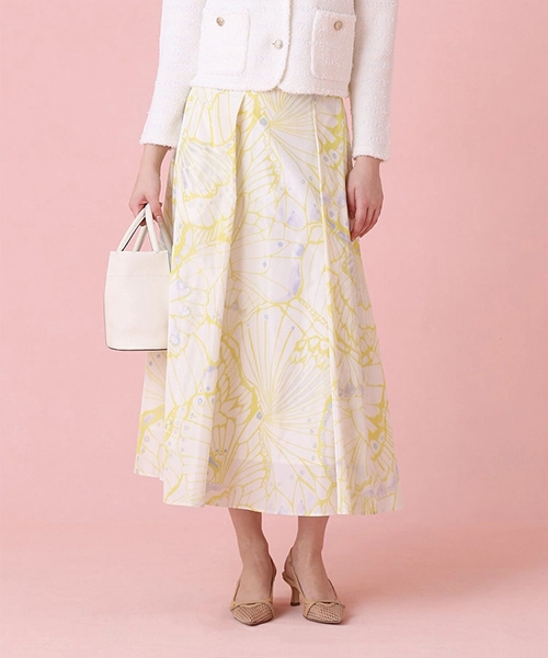 ANAYI / バタフライプリントタック スカート