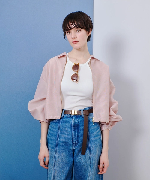 allureville  / オーガンジーステンカラーブルゾン