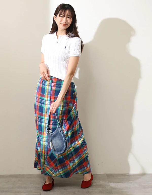 ベルテッド コットン オックスフォード シャツドレス