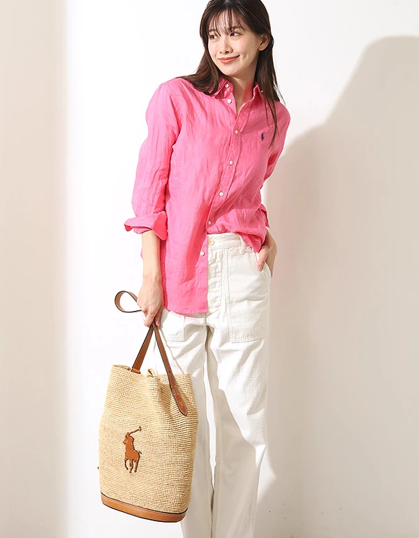 リネン ポップオーバー シャツ