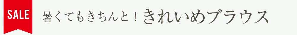 暑くてもきちんと！きれいめブラウス
