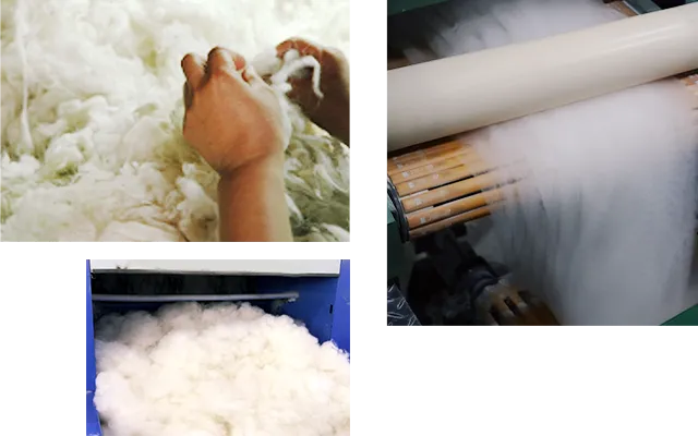 製毛の様子