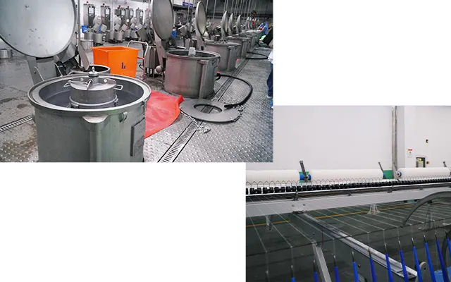 染色・紡績の工程