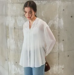 BLOUSE / green label relaxing