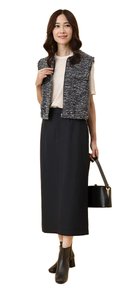 ニットTシャツ Nowコーデ