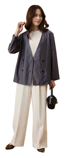 ニットTシャツ Autumnコーデ