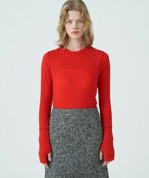 TOMORROWLAND ウールリブ クルーネックプルオーバー