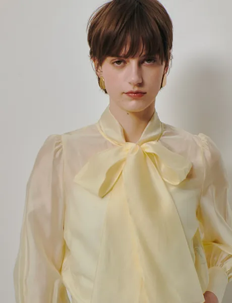 アルアバイル オーガンザボウブラウス