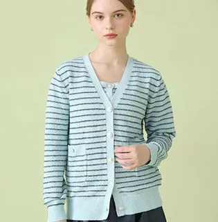 パウダーボーダー Vカーディガン