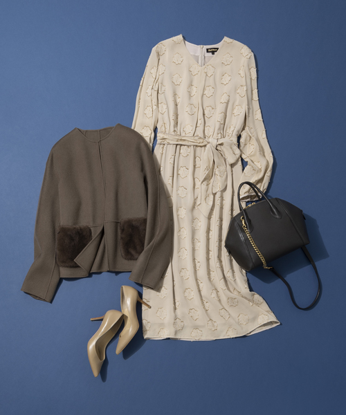 リュクスなディテールを活かして ワンツースタイルを格上げ