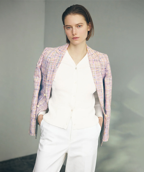 ミックスカラーが織りなすセンシュアルな春ツイード