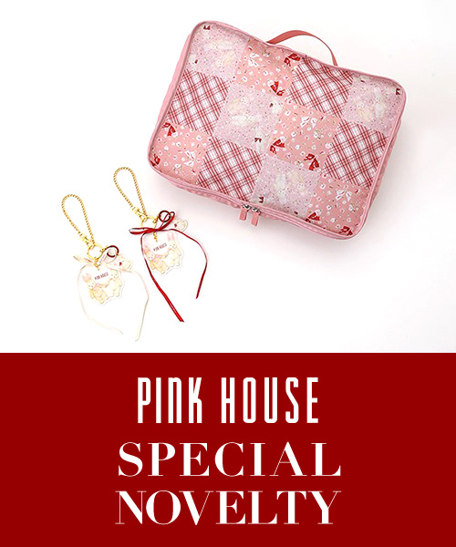 PINK HOUSE ロゴ入りダウンコート　2way ライトピンク PINK HOUSE ロゴ入りダウンコート 2way ライトピンク