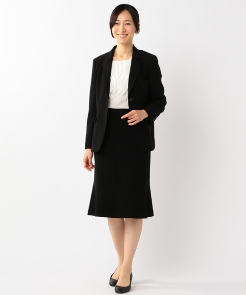 【セットアップ対応】CLALENSONチェックツイード ノーカラー ジャケット