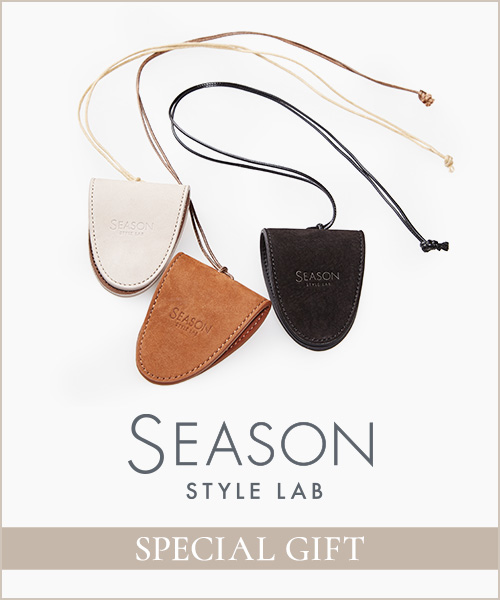 SEASON STYLE LABの商品を税込み30,000円以上お買い上げでグラスホルダーを1点プレゼント。 ※お色はお選びいただけません。なくなり次第終了となります。