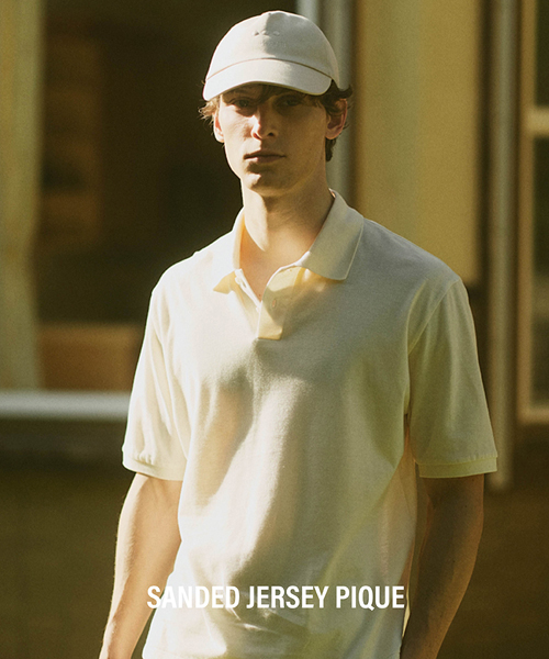 SANDED JERSEY PIQUE