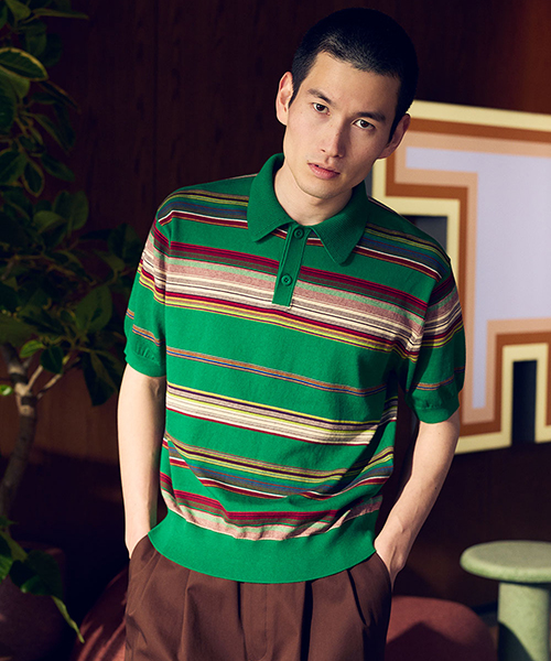 人気のコットンカシミヤシリーズにマルチボーダーが登場！