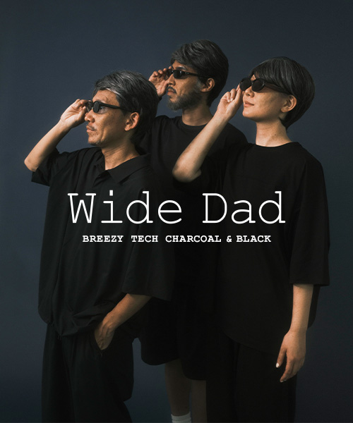 Wide Dad - BREEZY TECH CHARCOAL & BLACK