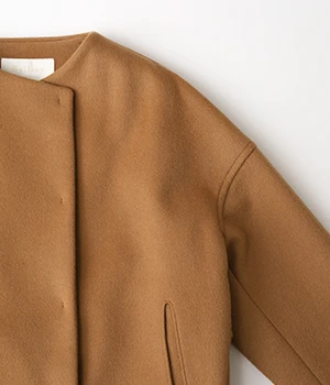 ウールカシミヤビーバー ショートコクーンコート